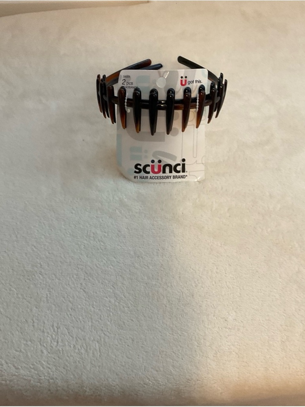 scunci Tortoise & Black Double Hair Claw Set